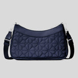 KATE SPADE Spade Flower Quilted Fabric Convertible Crossbody Bag Parisian Navy KK077