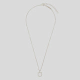 FERRAGAMO Crystals Necklace Silver Color 696655