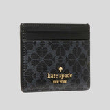 KATE SPADE Signature Spade Flower Small Slim Card Holder Black KI371