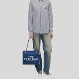 MARC JACOBS The Denim Chain Medium Tote Bag Dark Wash 2F4HTT018H05