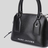 MARC JACOBS Small Leather Dome Satchel Crossbody Bag Black 4S4HSC003H02