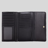 MICHAEL KORS Jet Set Travel Soft Quilted Leather Large Trifold Wallet Black 35R4GTVF9V
