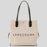 LONGCHAMP Roseau L Canvas Tote Bag Ecru 10090HSG037