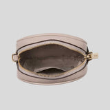 KATE SPADE Emma Pebbled Leather North South Phone Crossbody Bag Cozy Grey KK258