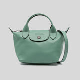 LONGCHAMP Le Pliage Extra XS Leather Handbag Sage Green L1500987