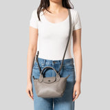 LONGCHAMP Le Pliage Extra XS Leather Handbag Turtledove L1500987