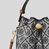 TORY BURCH T Monogram Mini Bucket Bag Tory Navy 166415