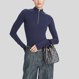 TORY BURCH T Monogram Mini Bucket Bag Tory Navy 166415