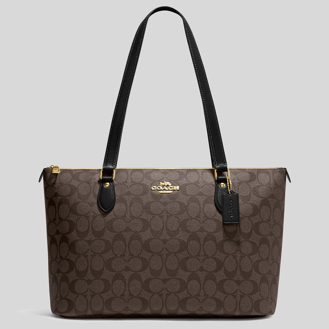 Coach Gallery Tote In Signature Canvas Brown Black CH504 LussoCitta