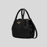 KATE SPADE Dumpling Pebbled Leather Mini Triple Compartment Satchel Black KI859