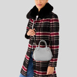 KATE SPADE Dumpling Pebbled Leather Mini Triple Compartment Satchel Mountain Grey KI859