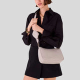 KATE SPADE Emma Pebbled Leather Medium Shoulder Bag Cozy Grey KK068