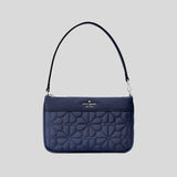 KATE SPADE Spade Flower Quilted Fabric Convertible Wristlet  Parisian Navy KK255