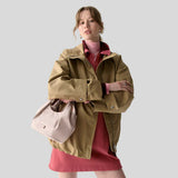 KATE SPADE Carter Nylon Small Pleated Crossbody Bag Cozy Grey KL965