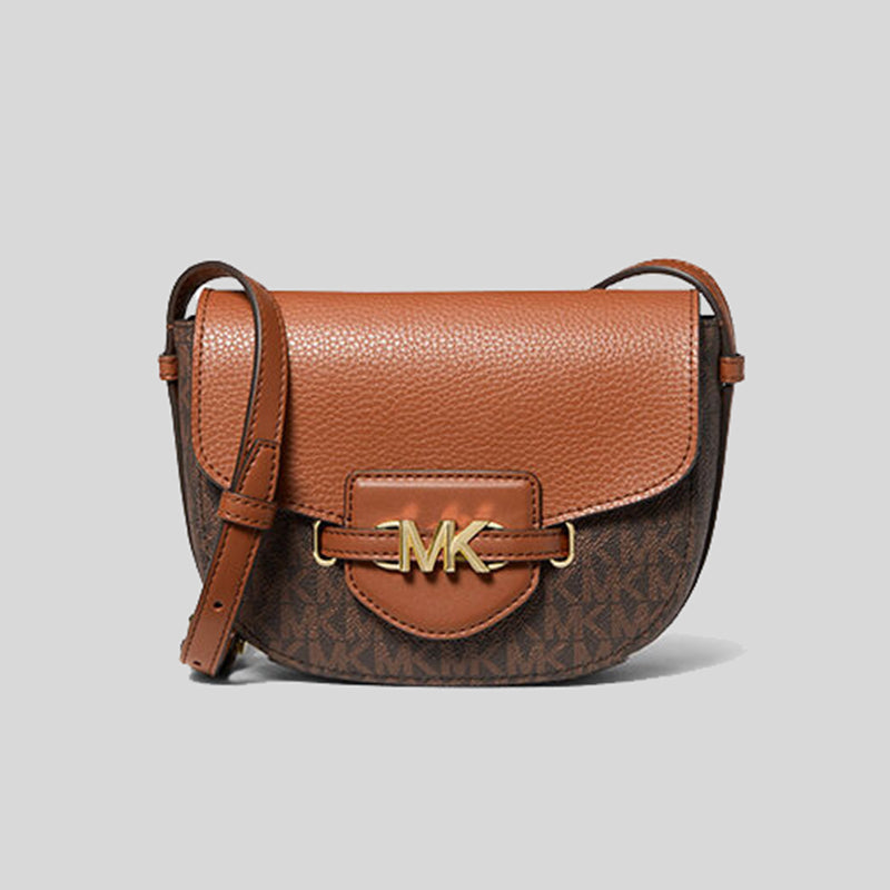 Michael Kors Reed Small Logo and Leather Crossbody Bag Brown 35F3G6RC1 LussoCitta