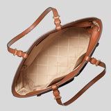 Michael Kors Jet Set Medium Logo Pocket Tote Bag Brown 35F3GTVT3B