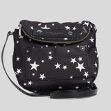 MARC JACOBS Star Print Preppy Nylon Mini Messenger Bag Black Multi 4R5HMS001H02