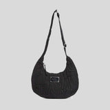 MARC JACOBS SMALL Jumbled Logo Workwear Nylon Shoulder Bag Black 4R4HSH018H02