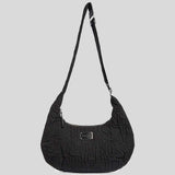 MARC JACOBS LARGE Jumbled Logo Workwear Nylon Shoulder Bag Black 4R4HCR001H02