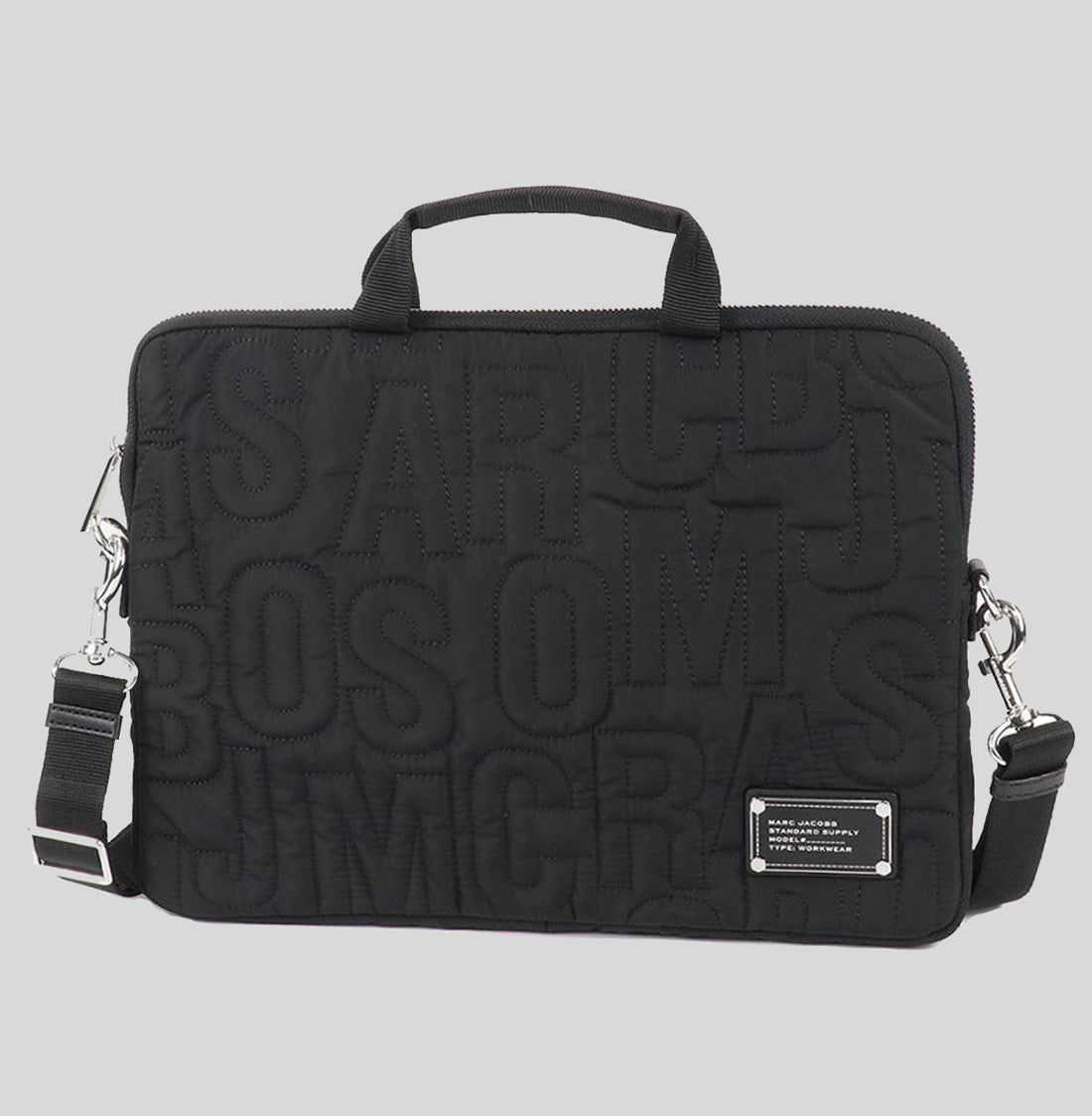 MARC JACOBS Nylon Logo Quilted 13 in Laptop Bag Black 4S4SCP001S02 LussoCitta