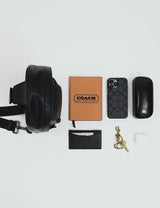 COACH West Pack In Blocked Signature Canvas Sand/Tan CAB60