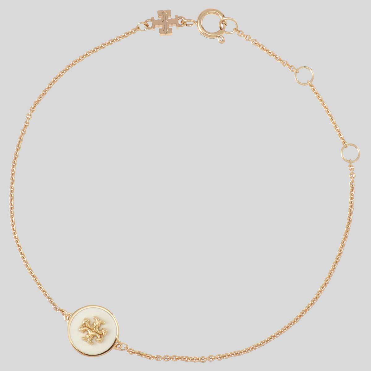 Tory Burch ブレスレット KIRA ENAMEL BRACELET 90284-700 TORY BURCH Kira Enamel Chain Bracelet Tory Gold New Ivory 90284