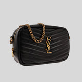 SAINT LAURENT YSL Mini Lou In Quilted Leather Black 748849DV701