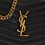 SAINT LAURENT YSL Mini Lou In Quilted Leather Black 748849DV701