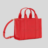 MARC JACOBS Leather The Tote Small Traveler Tote Bag True Red H009L01SP21