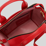 MARC JACOBS Leather The Tote Small Traveler Tote Bag True Red H009L01SP21