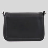 MARC JACOBS Leather Full Flap Logo Shoulder Bag Black H901L01RE21