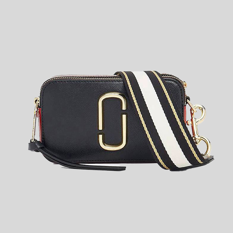 Marc Jacobs The Snapshot Small Camera Bag Black,red Leather