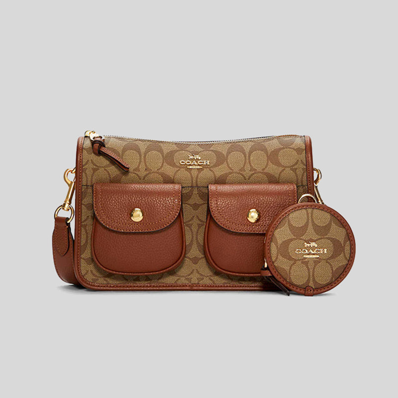 Coach Pennie Crossbody with Coin Case in Signature Canvas