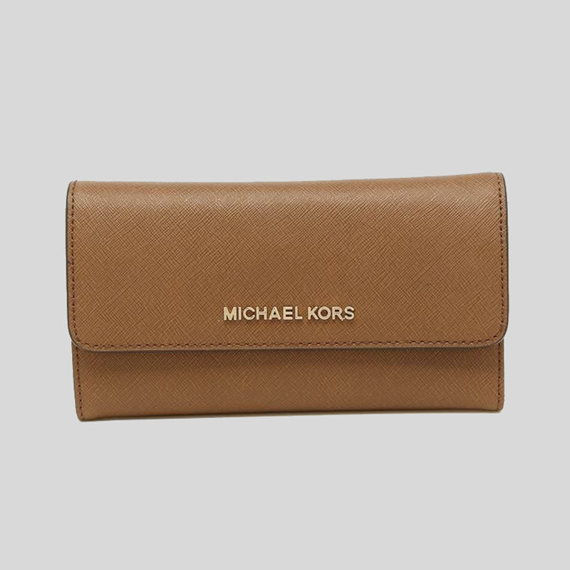 Michael Kors Jet Set Travel Large Trifold Wallet Luggage 35S8GTVF7L LussoCitta