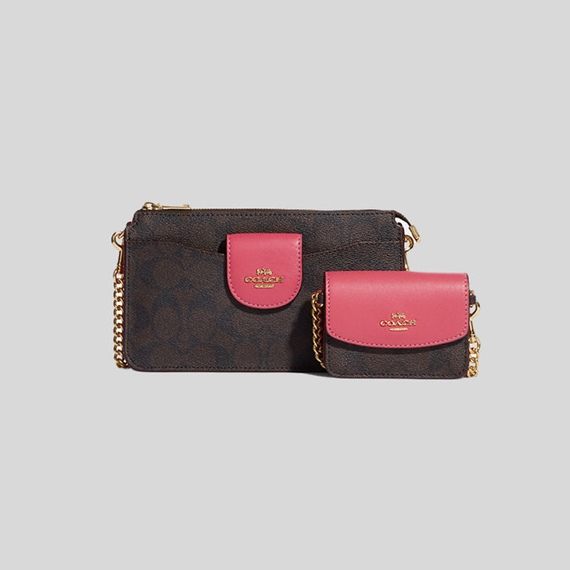 Coach Signature Poppy Mini Canvas Handbag and Crossbody → Hotbox Vintage