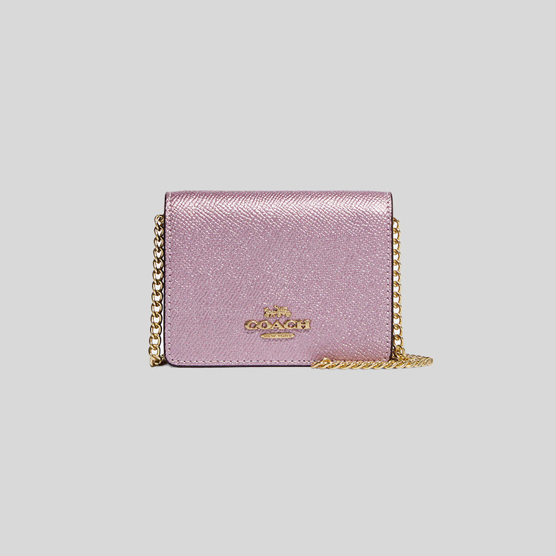 coach mini wallet on a chain