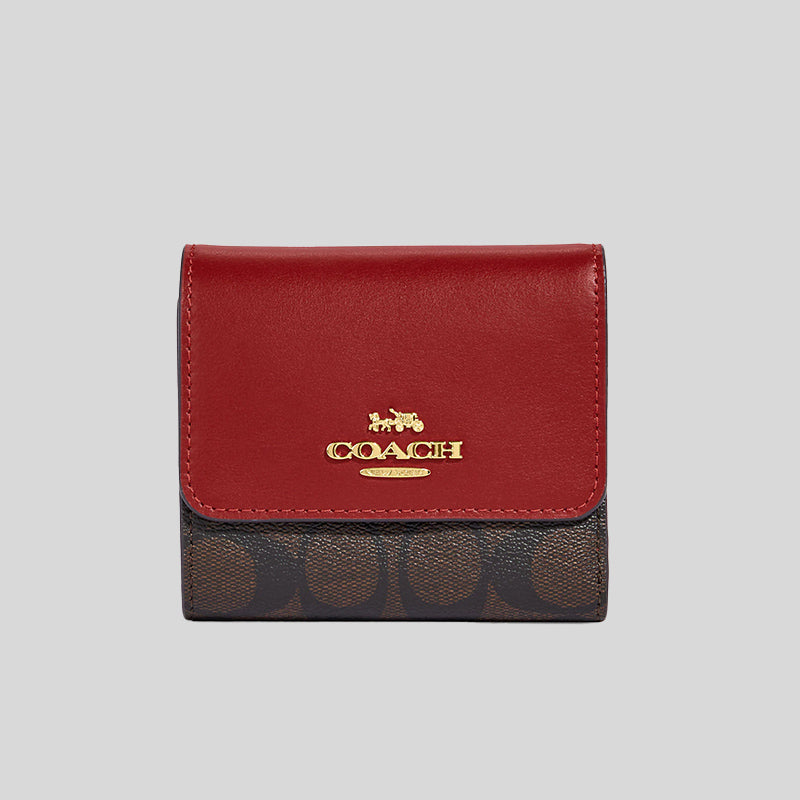 Coach red and brown wallet Clearance