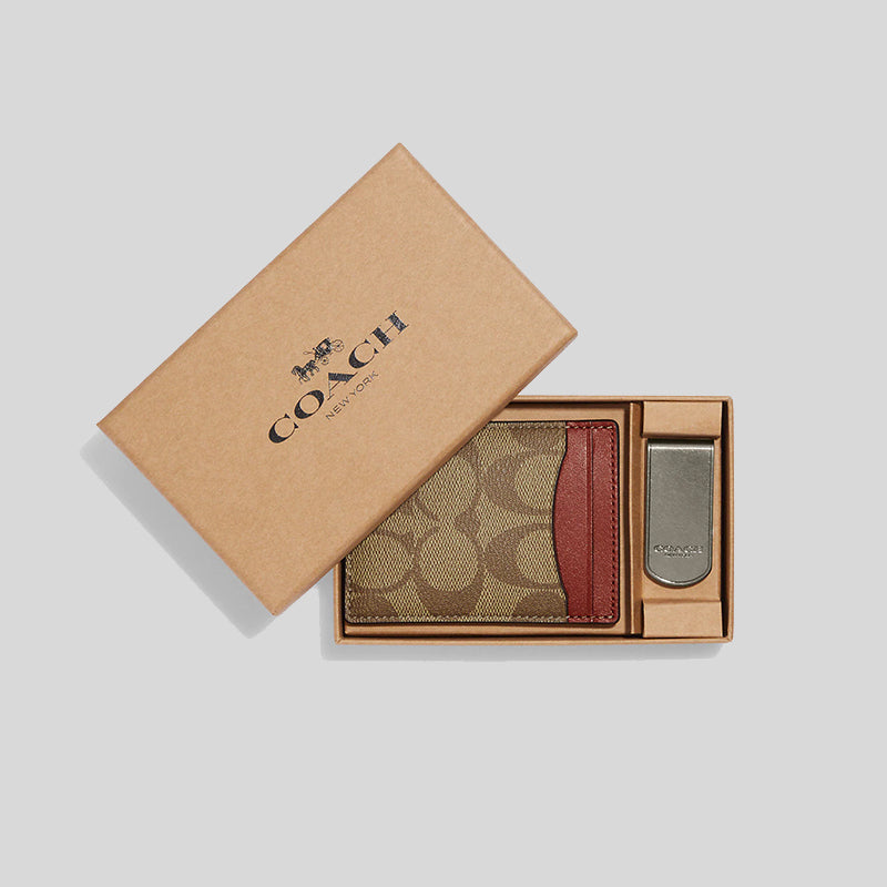 🆕️กระเป๋าสตางค์C0209 PENNIE CARD CASE IN SIGNATURE CANVAS