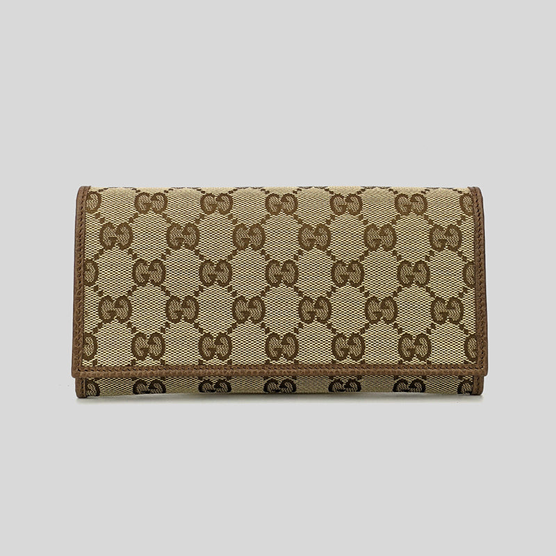 Gucci Women's Signature Envelope Long Wallet Beige Brown 346058 – LussoCitta