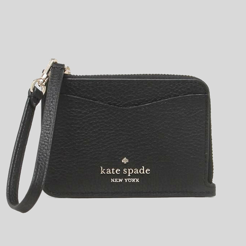 KATE SPADE Leila Small Card Holder Wristlet wlr00398 Black LussoCitta