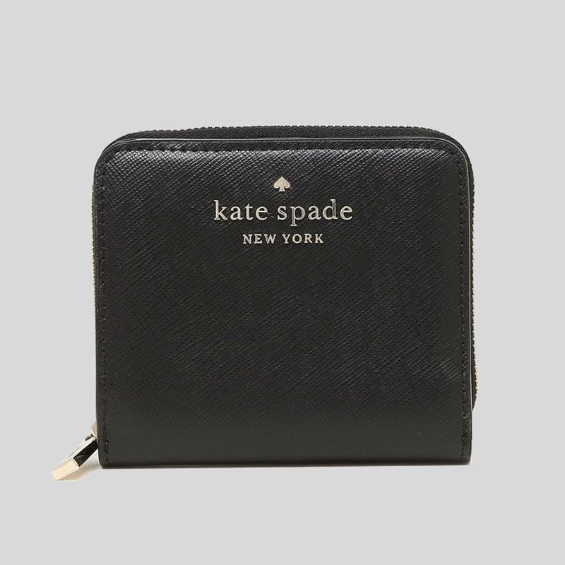 Kate Spade Staci Small Zip Around Wallet wlr00634 Black LussoCitta