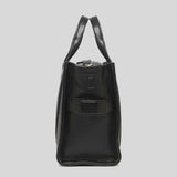 MARC JACOBS Leather The Tote Small Traveler Tote Bag Black H009L01SP21