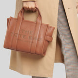 MARC JACOBS Leather The Tote Small Traveler Tote Bag Argan Oil H009L01SP21