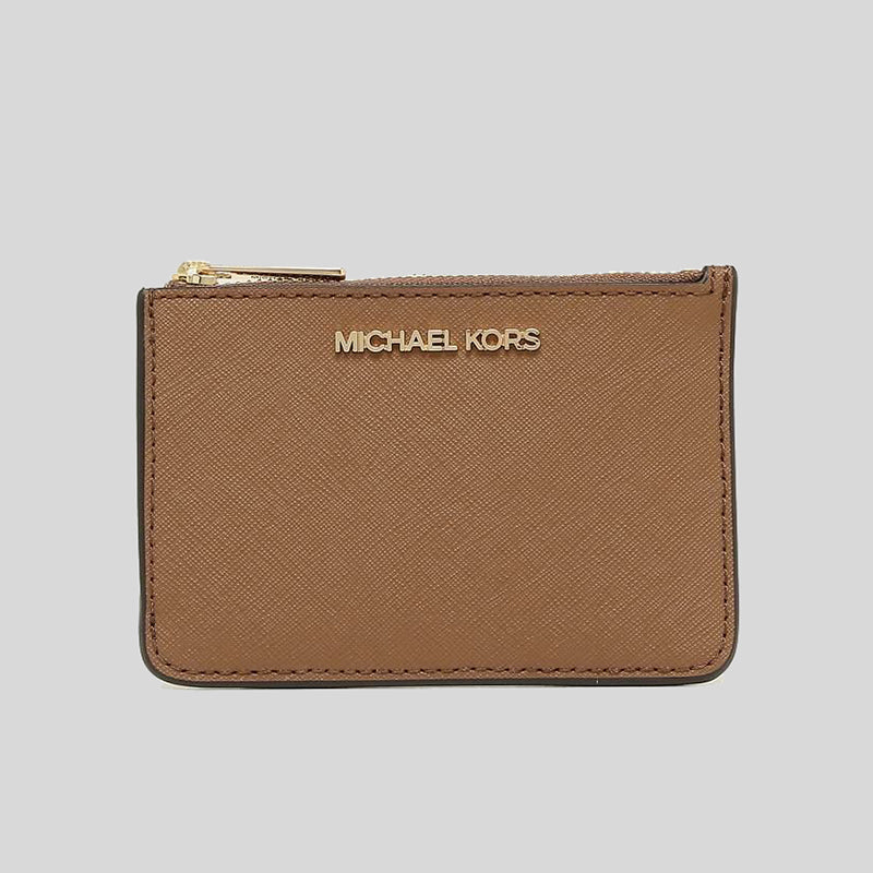 Michael Kors Jet Set Travel Medium Top Zip Card Case Wallet Coin