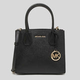 Michael Kors Mercer Medium Pebbled Leather Crossbody Bag 35S1GM9M2L Black