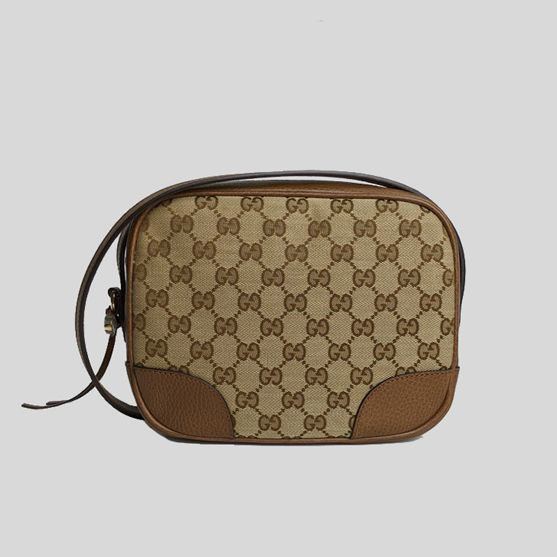 Buy Gucci Gucci Beige Brown Canvas Leather GG BREE Crossbody Camera Bag  449413 2023 Online