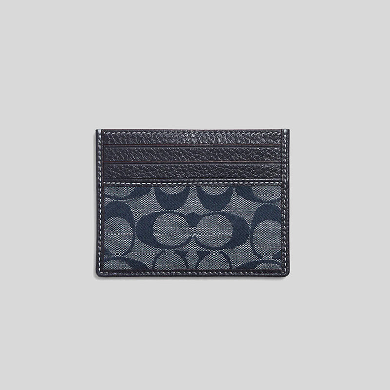 Coach Slim Id Card Case In Signature Chambray Denim CH100 LussoCitta