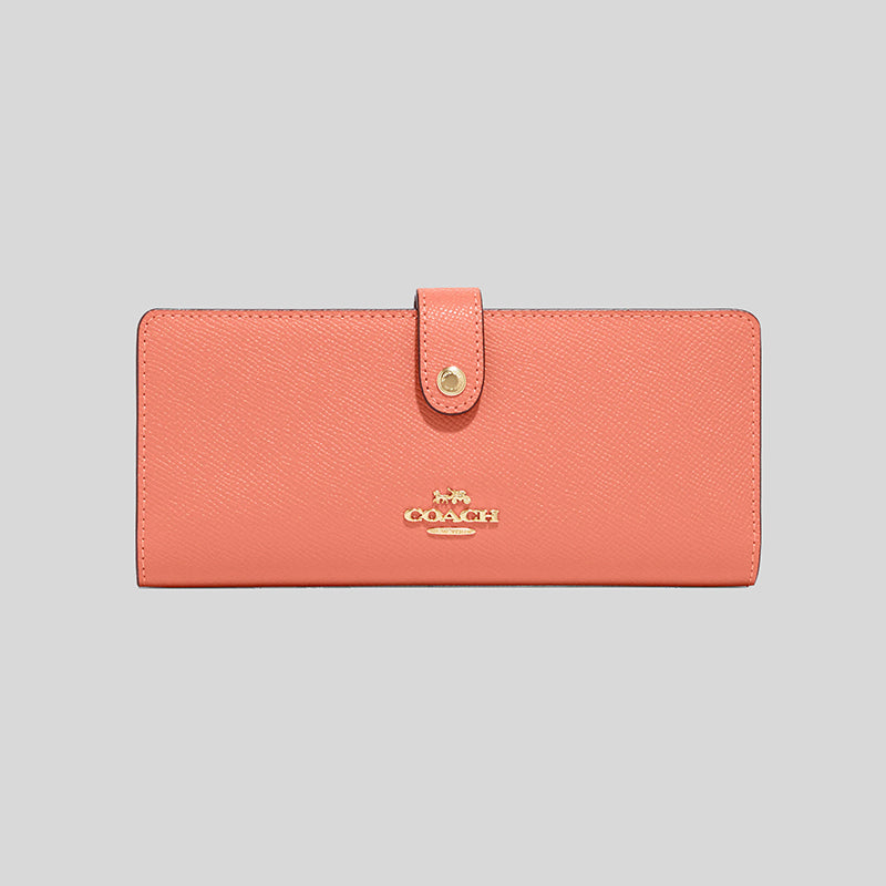 Medium crossgrain outlet leather slim wallet