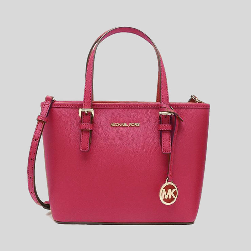 Michael Kors Jet Set Travel Extra Small Convertible Tote Carmine