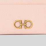 Salvatore Ferragamo Calf Leather Card Holder Light Pink 0746667